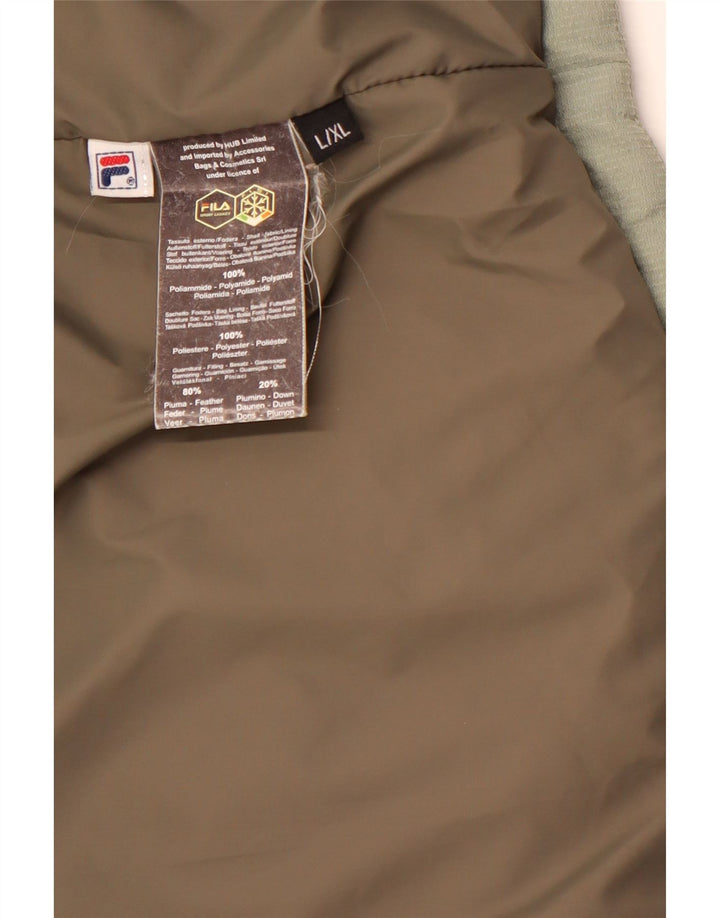 FILA Mens Padded Jacket UK 40 Large Green Polyamide