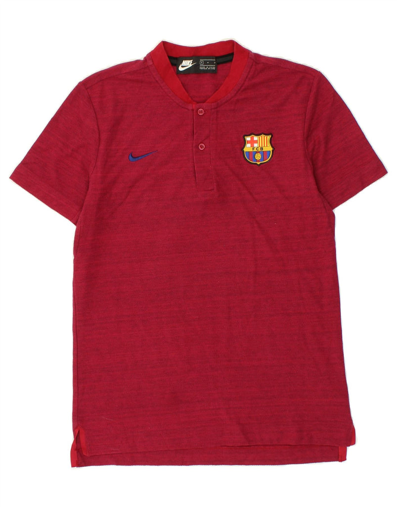 NIKE Mens FCB T-Shirt Top Medium Red Cotton | Vintage Nike | Thrift | Second-Hand Nike | Used Clothing | Messina Hembry 