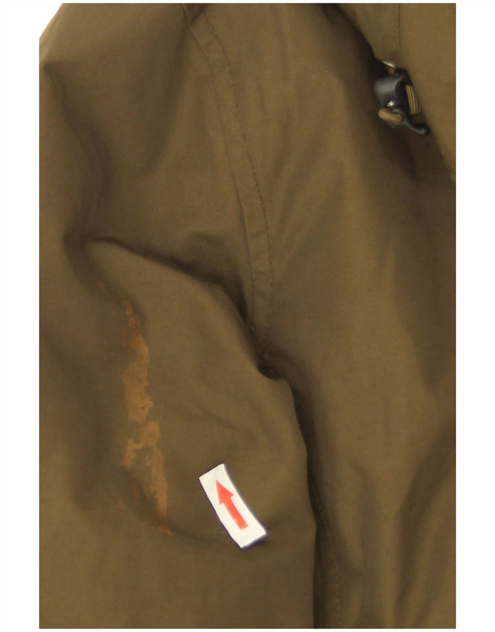 Woolrich Womens Hooded Parka Jacket UK 14 Medium Khaki Cotton