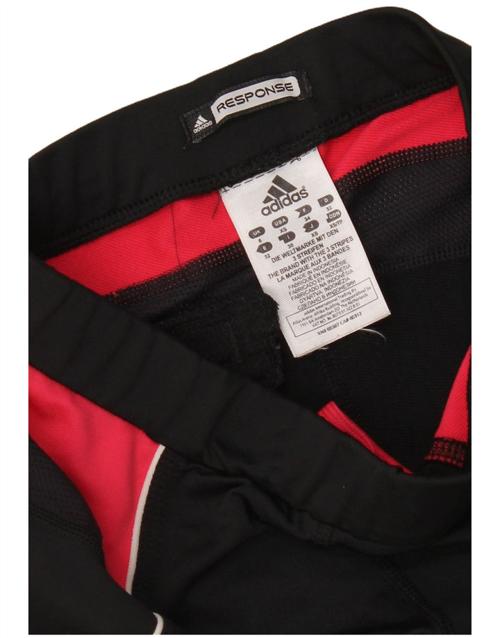 Adidas Womens Response Graphic Leggings UK 6 XS Black Colourblock Polyester