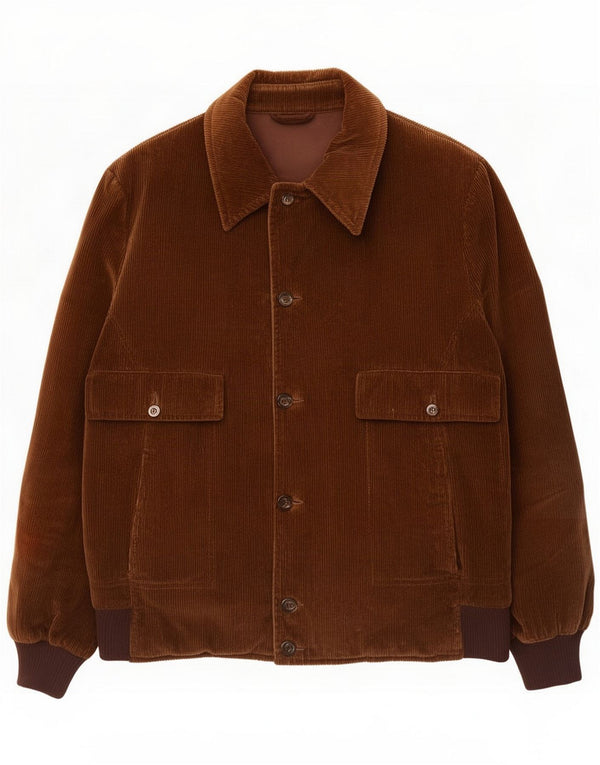 Vintage Mens Corduroy Jacket UK 40 Large Brown Cotton