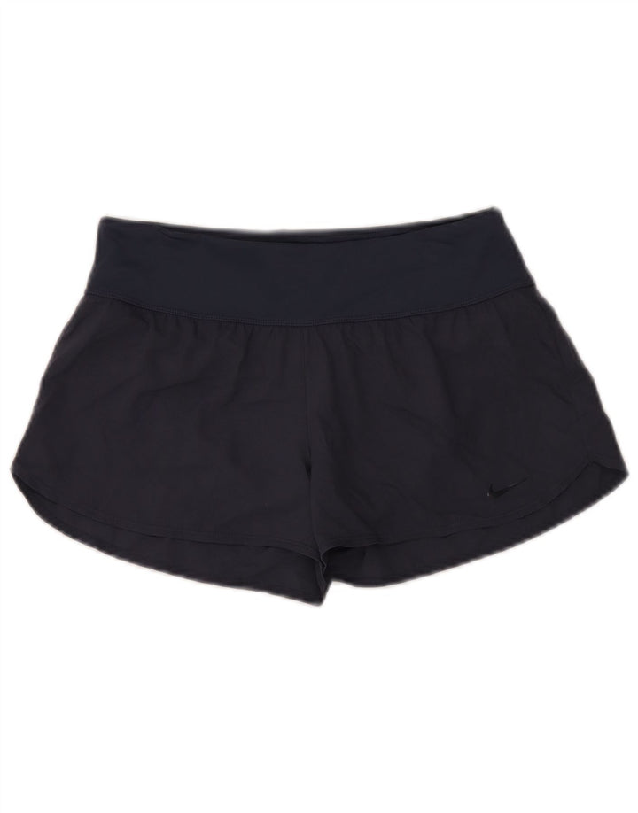 Nike Womens Sport Shorts UK 6 XS Navy Blue Polyamide