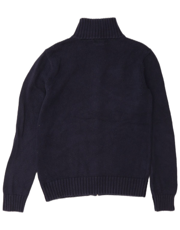 Polo Ralph Lauren Boys Cardigan Sweater 14-15 Years Large Navy Blue Cotton