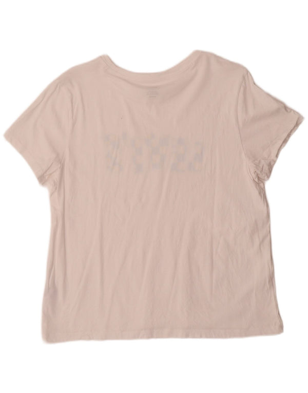 Levi's Womens Graphic T-Shirt Top UK 18 XL White Cotton