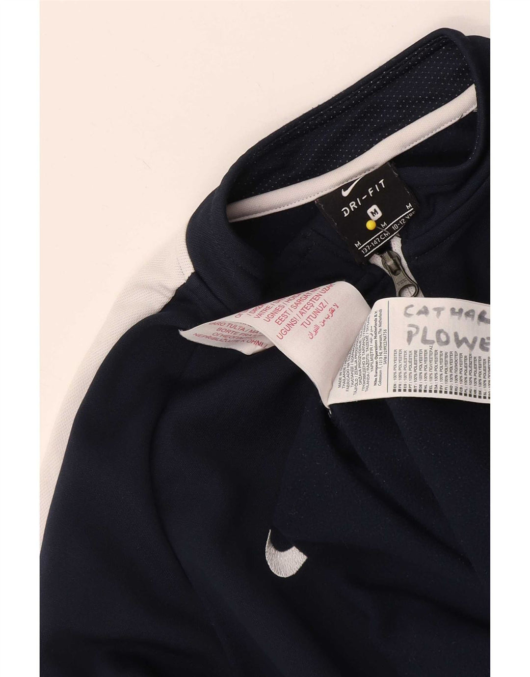Nike Boys Dri Fit Pullover Tracksuit Top 10-11 Years Medium Navy Blue