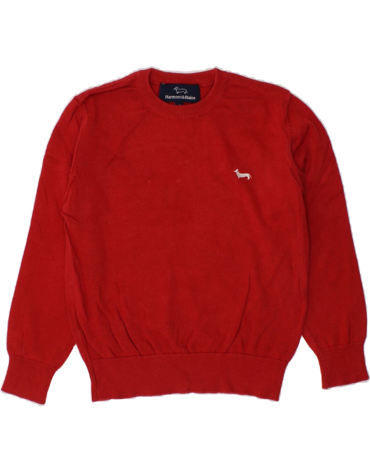 HARMONT BLAINE Maglione girocollo per bambini 3-4 anni rosso cotone