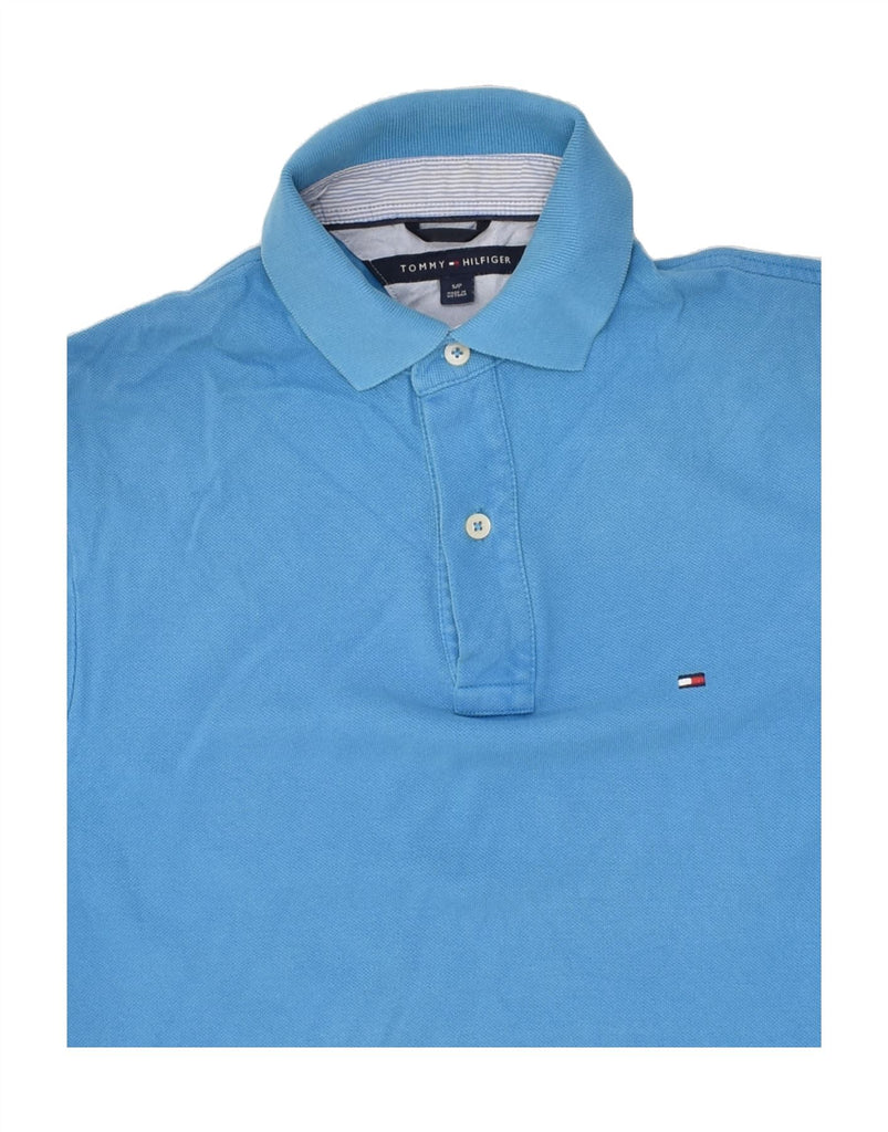 TOMMY HILFIGER Mens Polo Shirt Small Blue Cotton | Vintage Tommy Hilfiger | Thrift | Second-Hand Tommy Hilfiger | Used Clothing | Messina Hembry 