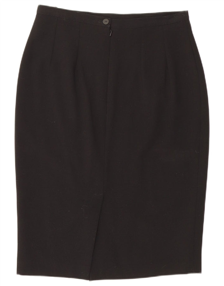J. TAYLOR Womens Pencil Skirt UK 12 Medium W28  Black Polyester