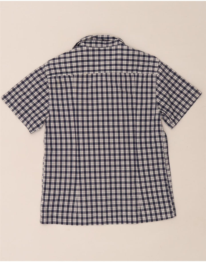Stone Island Boys Short Sleeve Shirt 15-16 Years Navy Blue Check