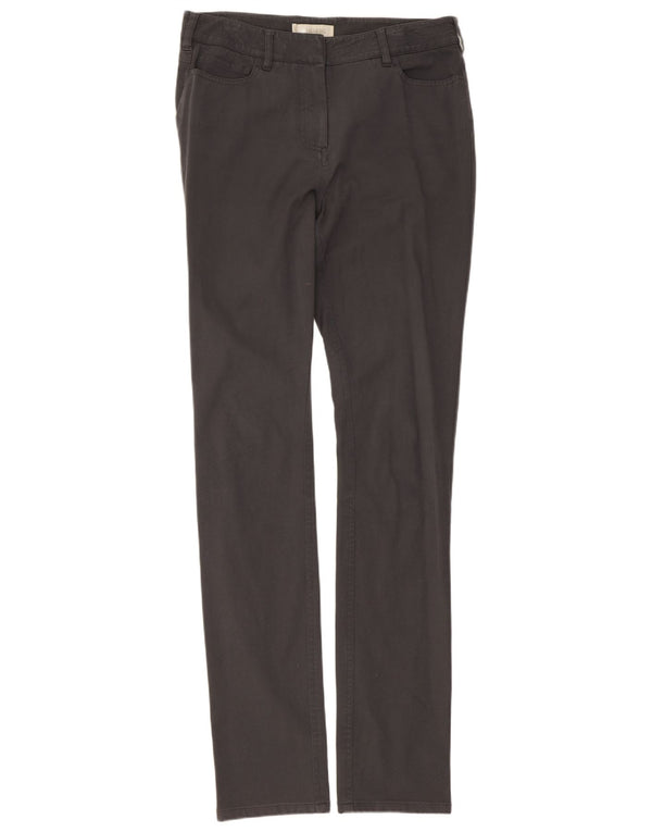 Hobbs Womens Slim Casual Trousers UK 10 Small W29 L32 Grey Cotton
