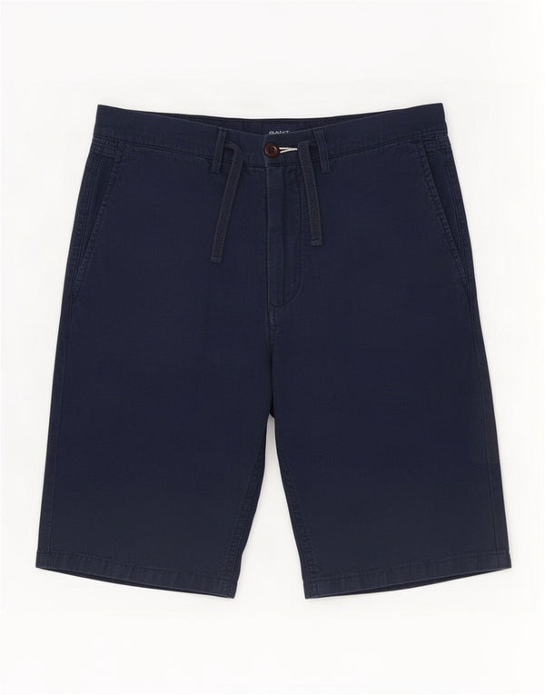Gant Mens Chino Shorts Medium W30 Navy Blue Linen