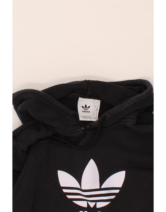 Felpa con cappuccio grafica da uomo ADIDAS UK 14 Medium Nero Cotone Abbigliamento vintage e di seconda mano online Messina Hembry