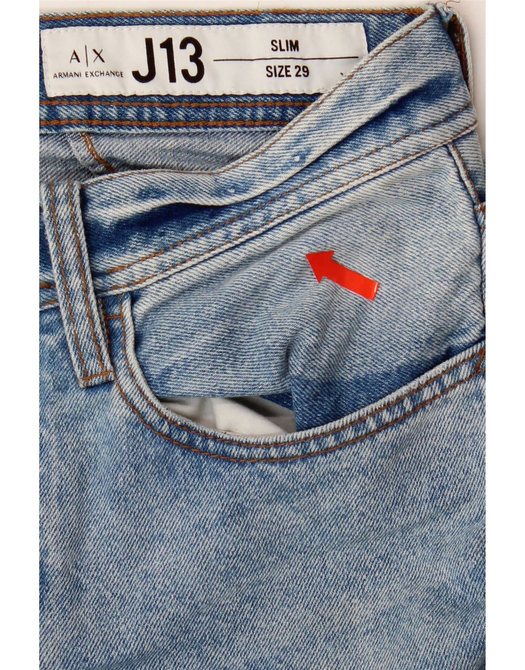 ARMANI EXCHANGE Womens Slim Jeans W29 L32 Blue Cotton Vintage Armani Exchange and Second-Hand Armani Exchange from Messina Hembry 