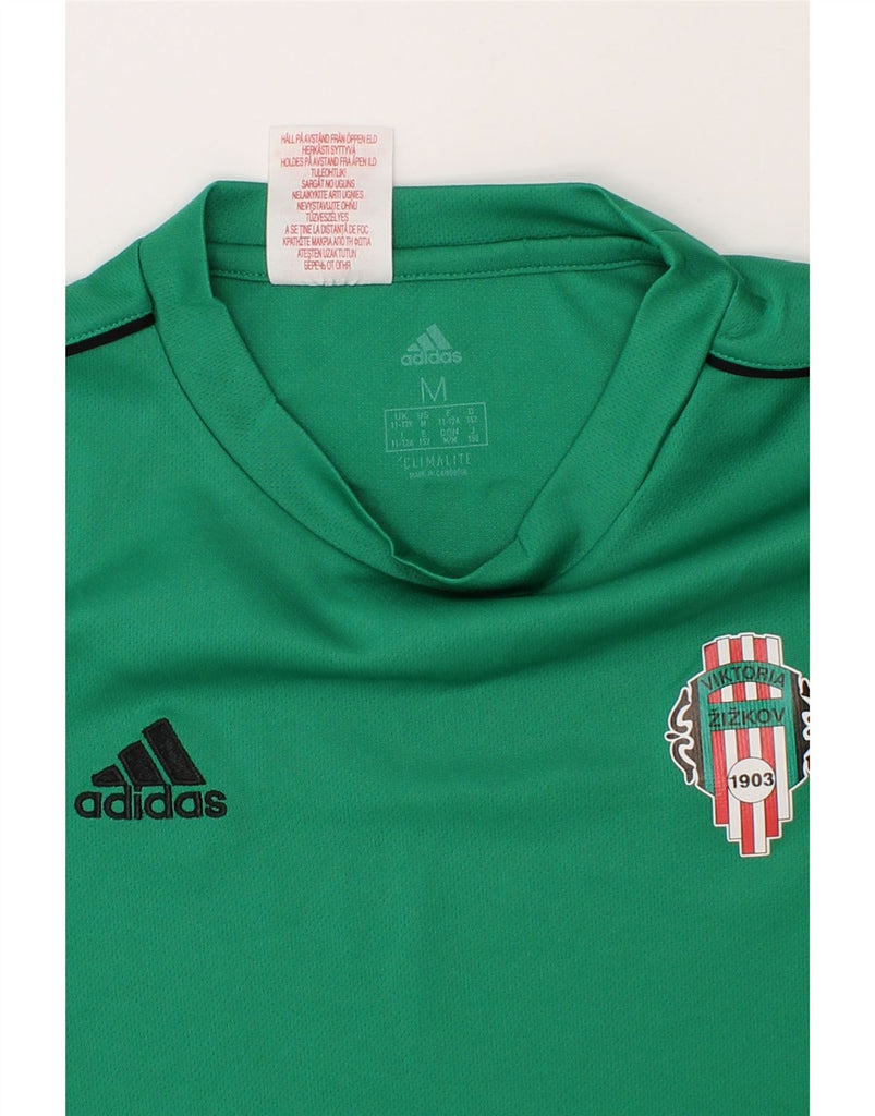 ADIDAS Boys Climalite Graphic T-Shirt Top 11-12 Years Medium Green Vintage Adidas and Second-Hand Adidas from Messina Hembry 