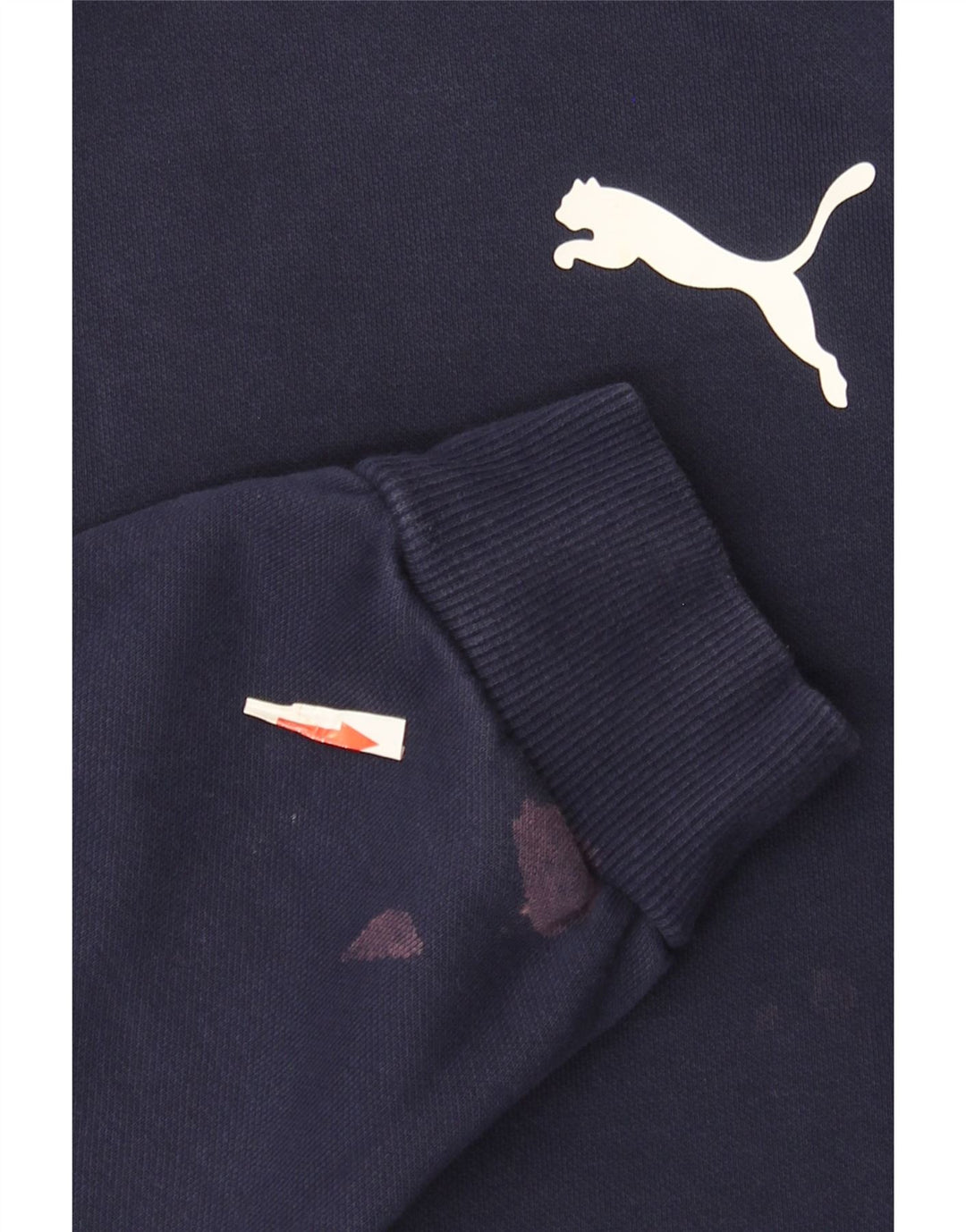 Puma Mens Hoodie Jumper Large Navy Blue Cotton