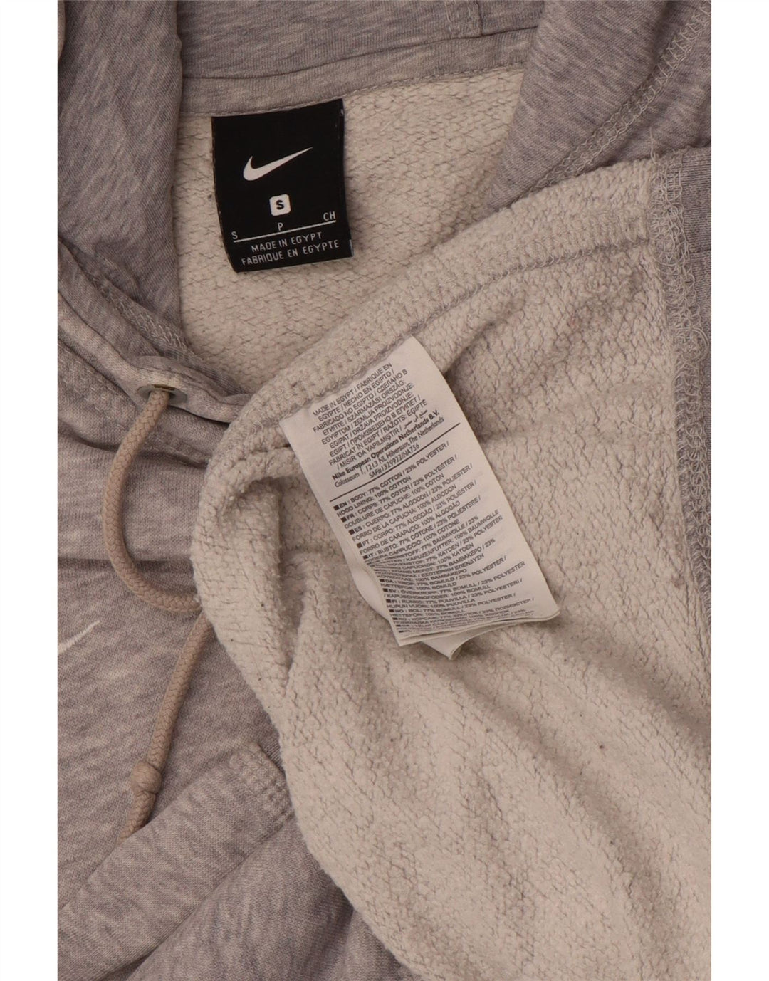 Nike Mens Hoodie Jumper Small Grey Cotton