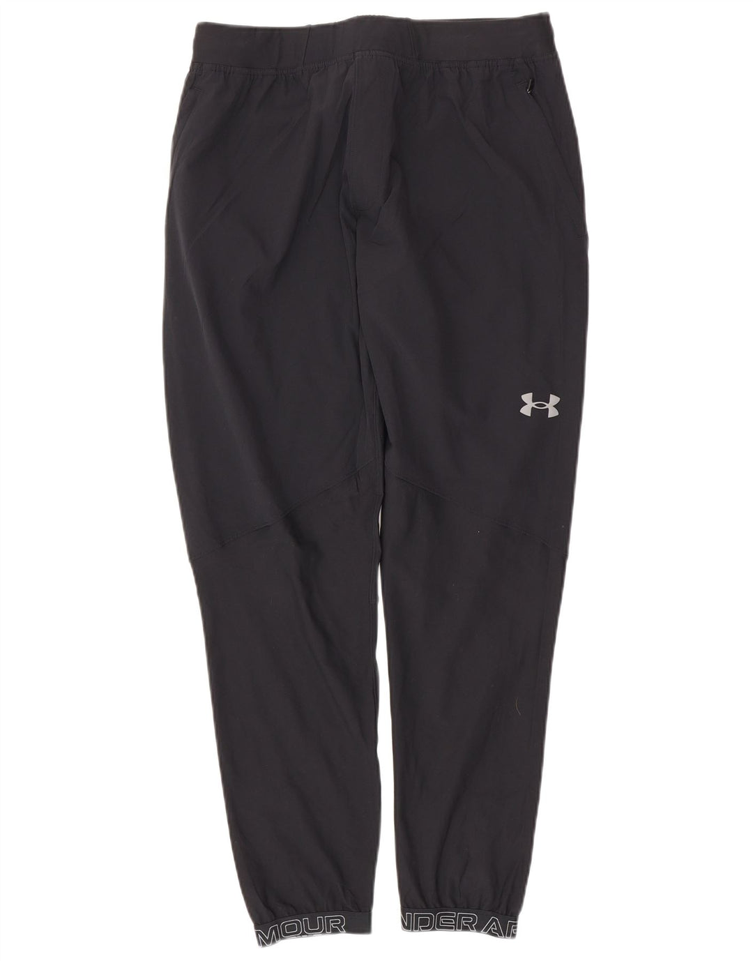 UNDER ARMOUR Mens Graphic Tracksuit Trousers Joggers Large Black Polyester
