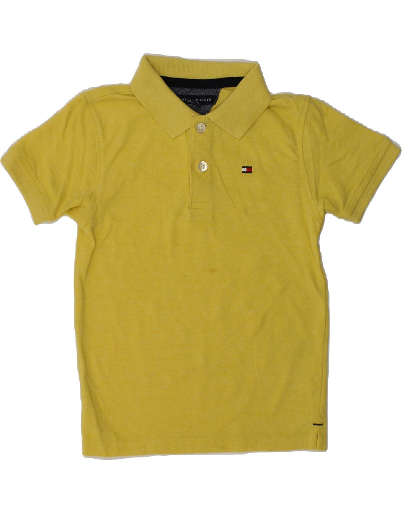 TOMMY HILFIGER Boys Polo Shirt 3-4 Years Yellow Cotton | Vintage Tommy Hilfiger | Thrift | Second-Hand Tommy Hilfiger | Used Clothing | Messina Hembry 