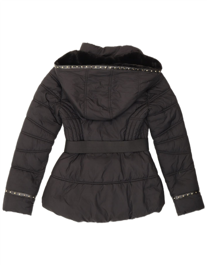 Guess Womens Hooded Padded Jacket UK 10 Small Black