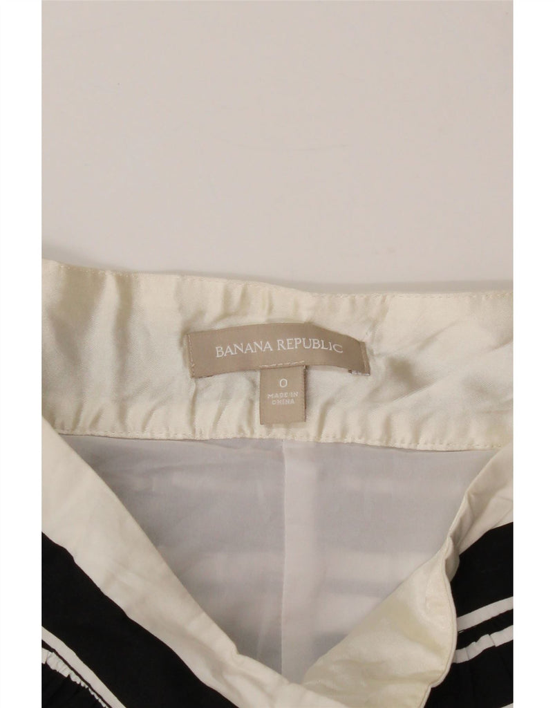 BANANA REPUBLIC Womens A-Line Skirt US 0 XS W28  Black Striped Cotton Vintage Banana Republic and Second-Hand Banana Republic from Messina Hembry 