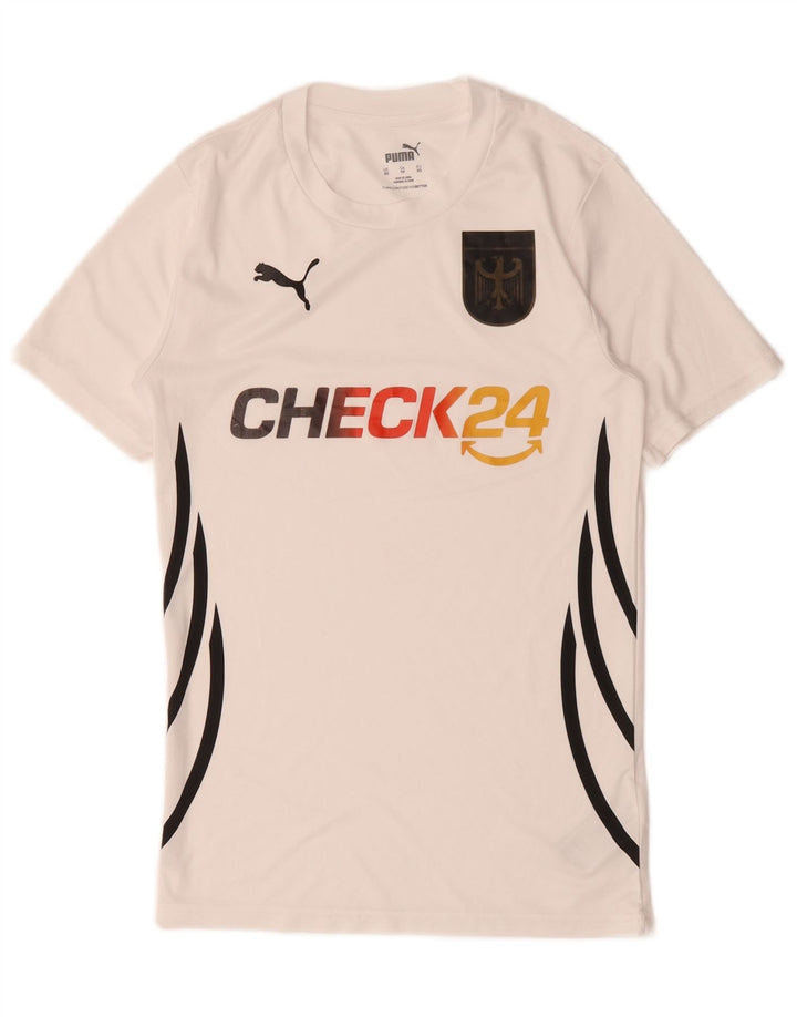 Puma Mens Graphic T-Shirt Top XS White Polyester