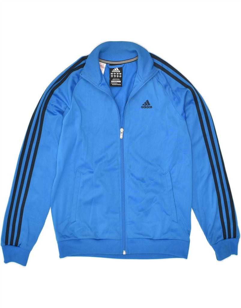 ADIDAS Boys Clima 365 Tracksuit Top Jacket 11-12 Years Blue Polyester | Vintage Adidas | Thrift | Second-Hand Adidas | Used Clothing | Messina Hembry 