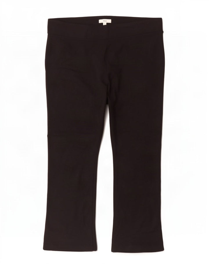 Marks & Spencer Womens Tracksuit Trousers UK 22 3XL Black Viscose