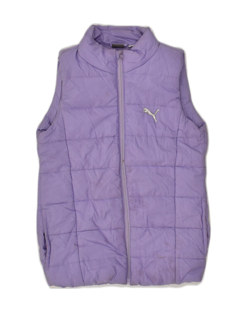 PUMA Girls Padded Gilet 10-11 Years Medium Purple Polyester | Vintage Puma | Thrift | Second-Hand Puma | Used Clothing | Messina Hembry 