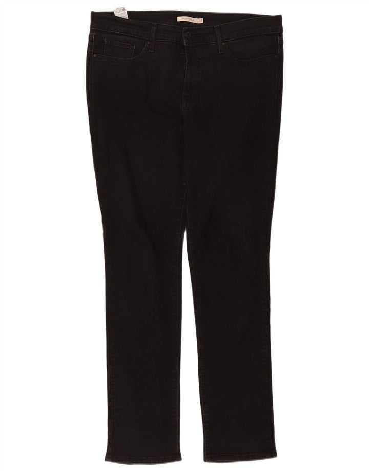 Levi's Womens 312 Shaping Slim Jeans W32 L30 Black Cotton