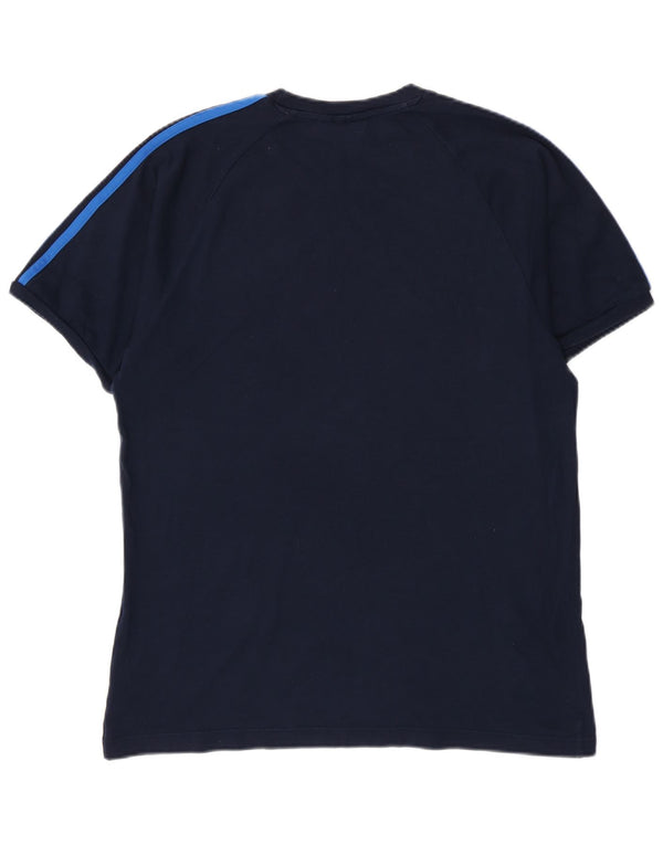 Adidas Mens T-Shirt Top Large Navy Blue Cotton