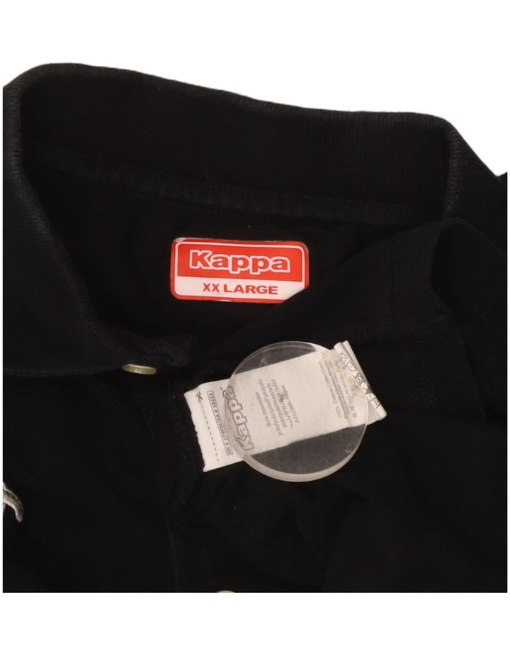 KAPPA Mens Polo Shirt 2XL Black Cotton