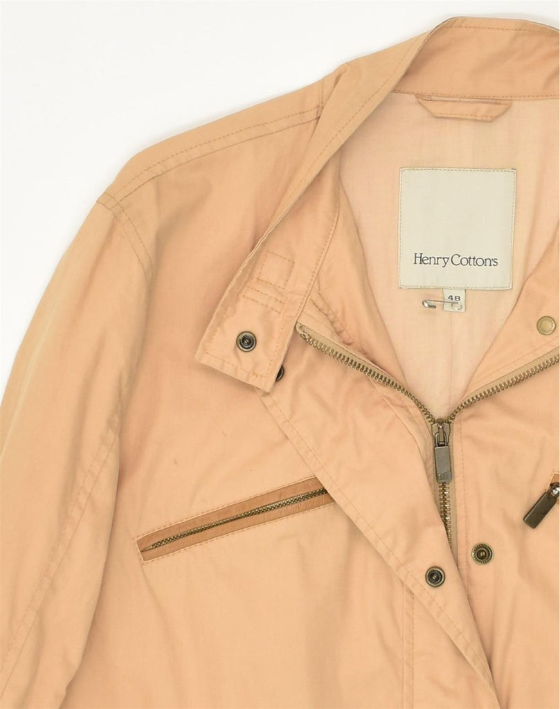 HENRY COTTONS Womens Utility Jacket IT 48 XL Beige Cotton | Vintage Henry Cottons | Thrift | Second-Hand Henry Cottons | Used Clothing | Messina Hembry 