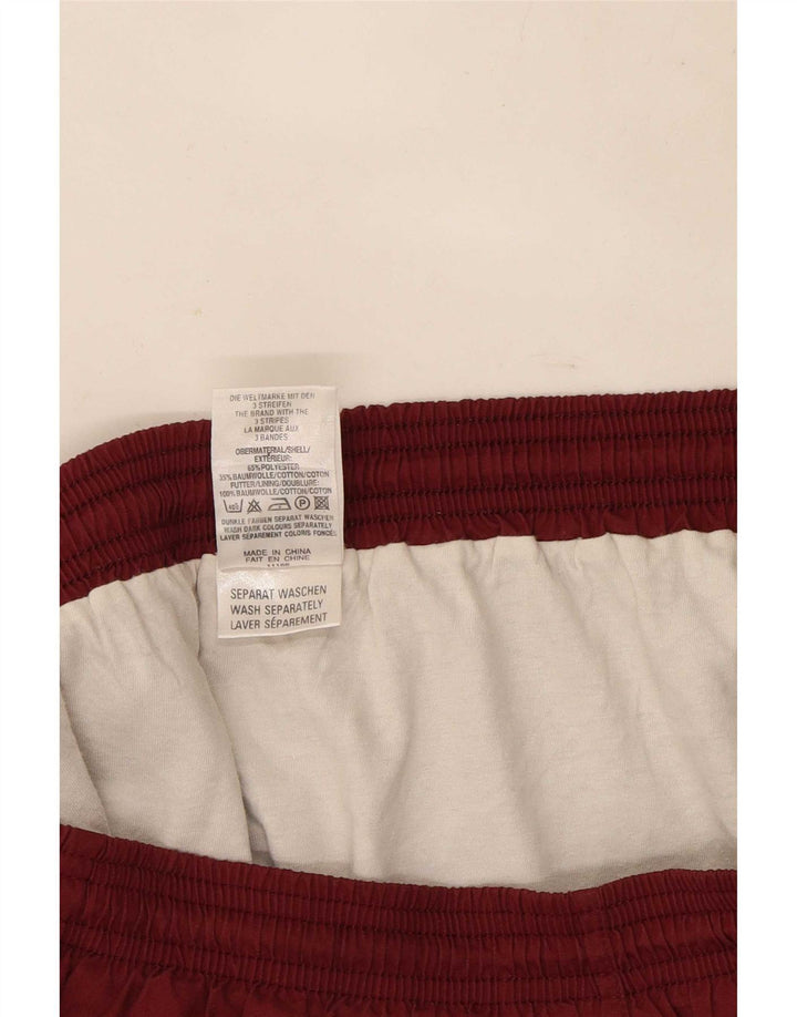 Adidas Womens Sport Shorts UK 14 Medium  Burgundy Polyester