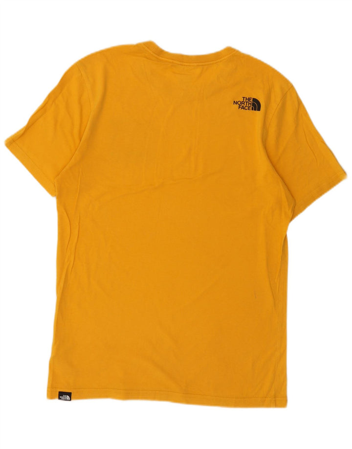 The North Face Mens T-Shirt Top Small Yellow Cotton