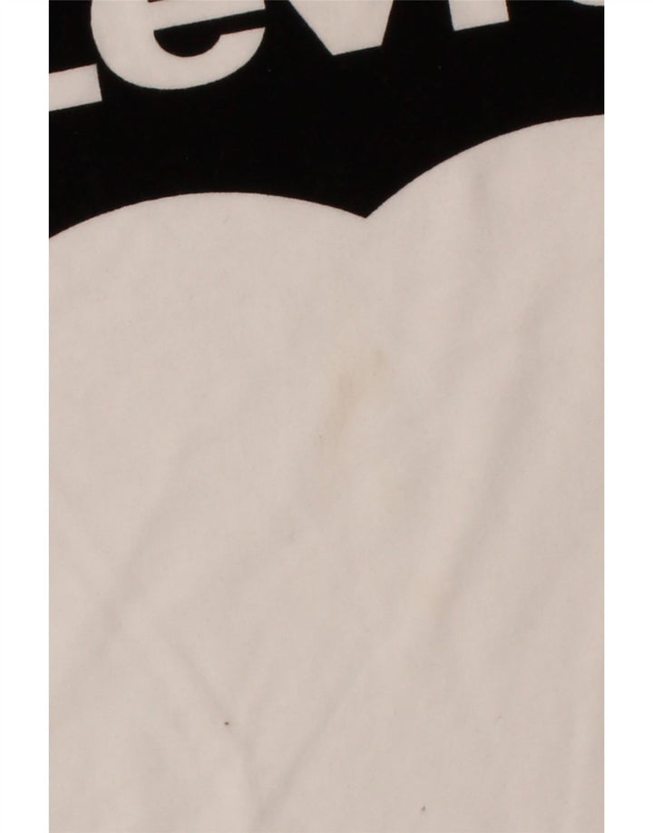 LEVI'S Mens Graphic T-Shirt Top XS White Cotton