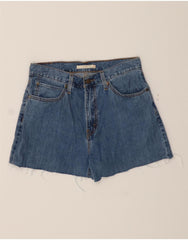 LEVI'S Womens High Waist Denim Shorts W28 Medium Blue