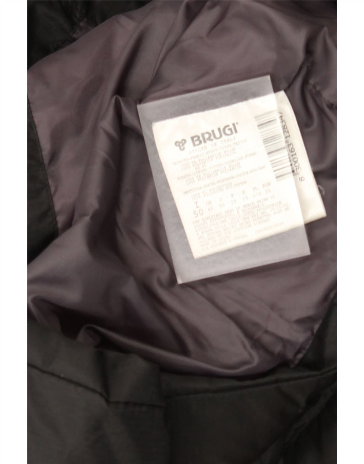 Brugi Mens Hooded Padded Jacket UK 40 Large Black Polyamide