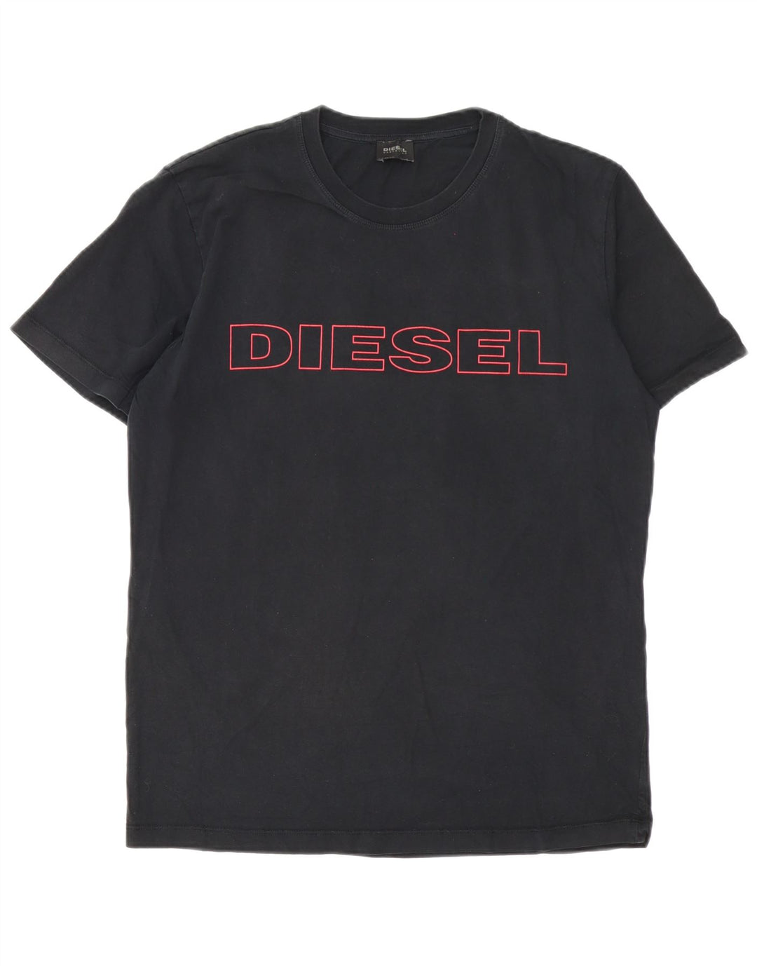 Diesel Mens Graphic T-Shirt Top XL Black Cotton