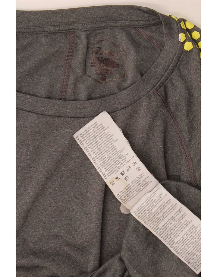 Asics Mens T-Shirt Top XL Grey Spotted Polyester