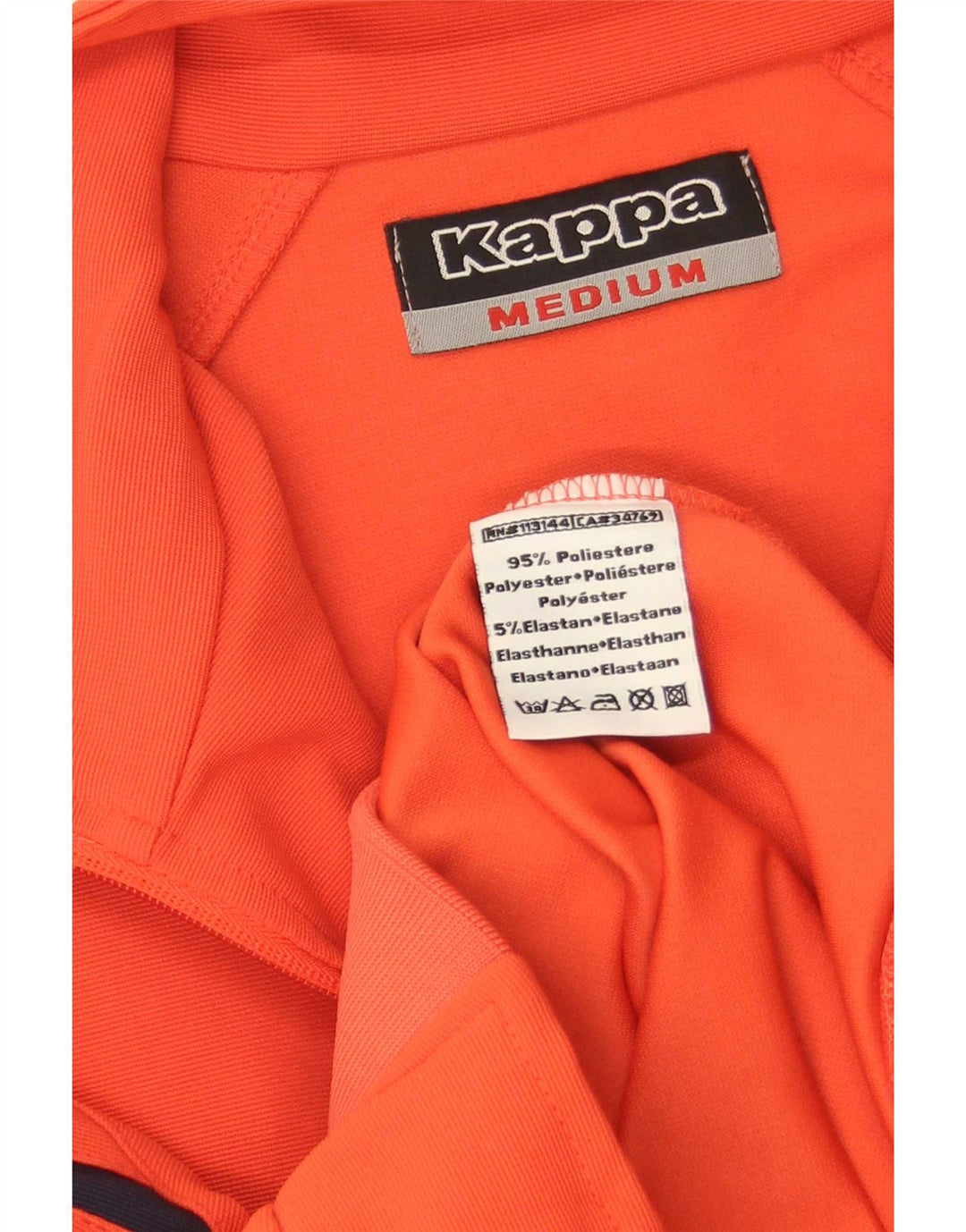 Kappa Mens Tracksuit Top Jacket Medium Red Colourblock Polyester