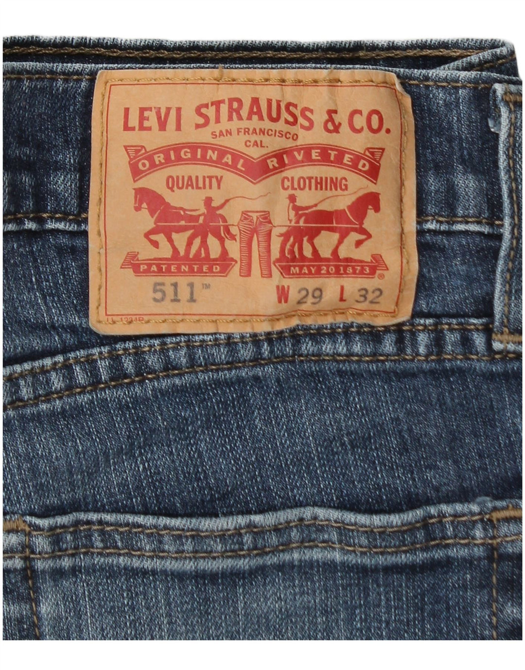 Levi's Mens 511 Slim Jeans W29 L30 Blue Cotton