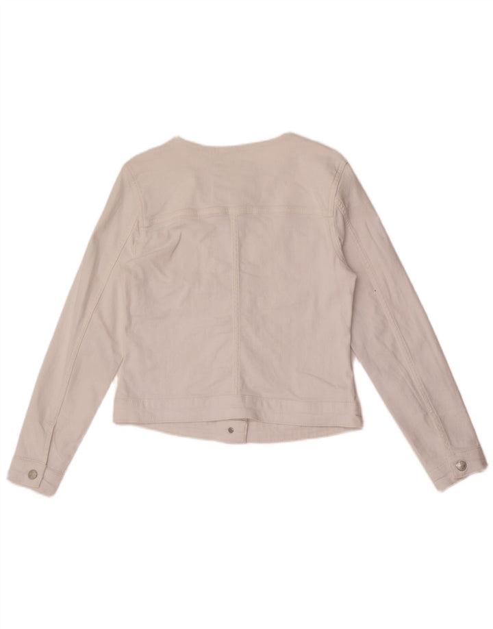 Crew Clothing Womens Denim Jacket UK 10 Small  White