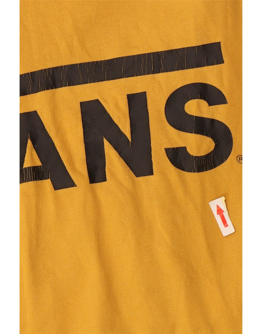 Vans Mens Graphic Hoodie Jumper Large Yellow Cotton