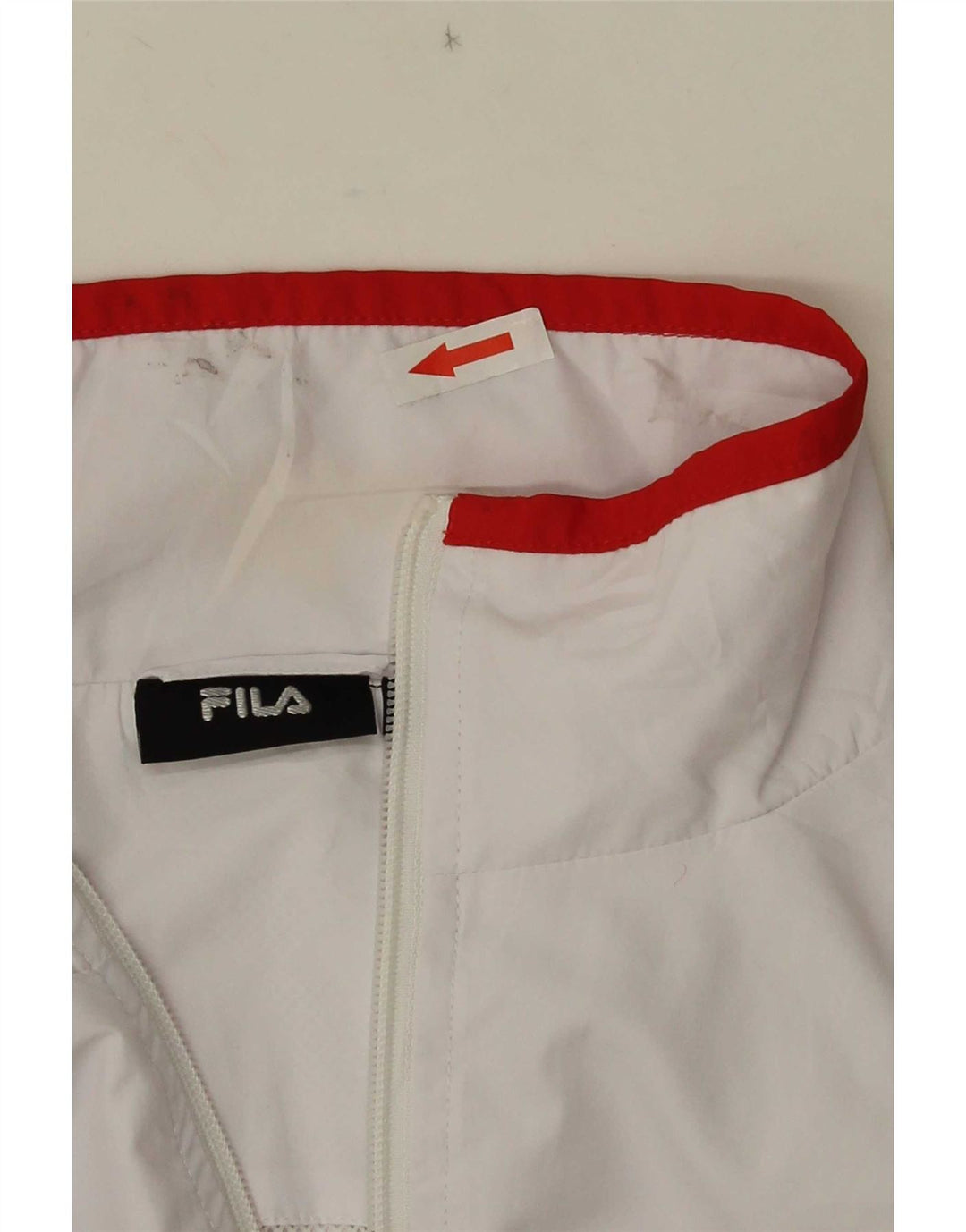 Fila Womens Tracksuit Top Jacket UK 16 Large White Polyester