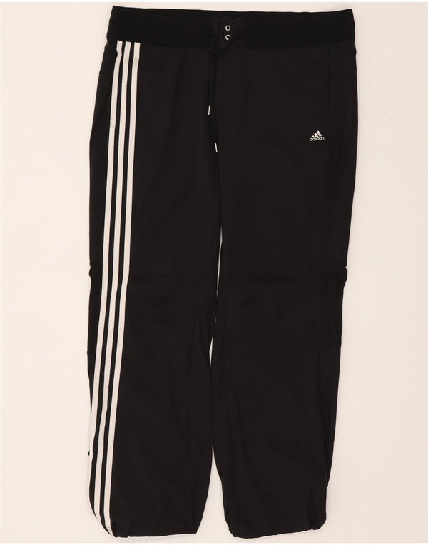 Adidas Womens Capri Tracksuit Trousers UK 16 Large W34 L28 Black