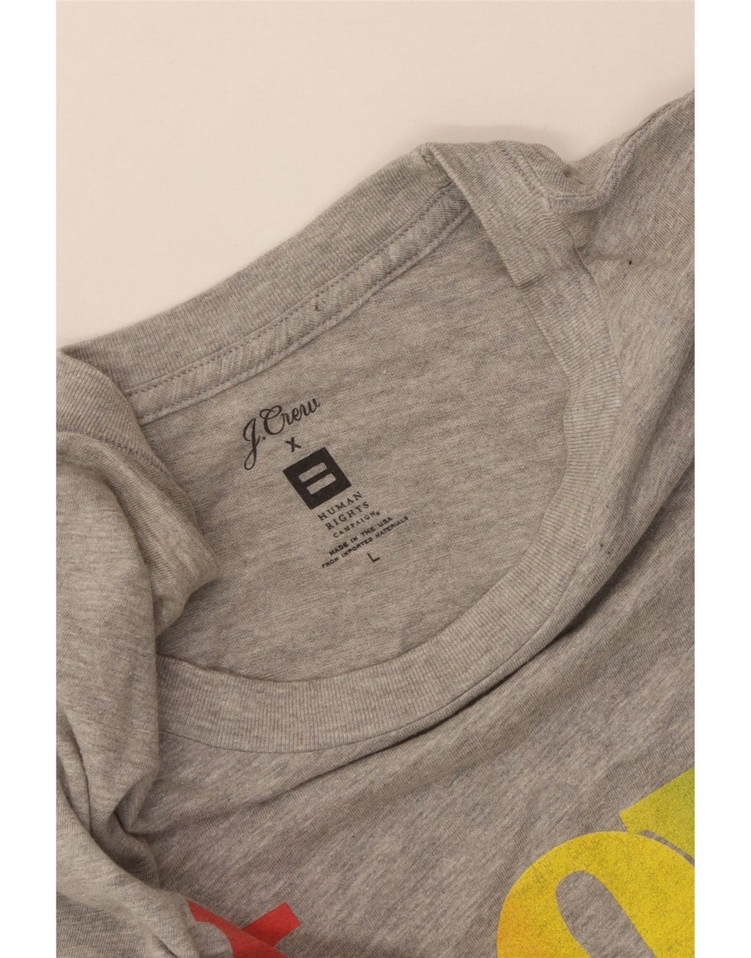 J. CREW Womens Graphic T-Shirt Top UK 14 Large Grey