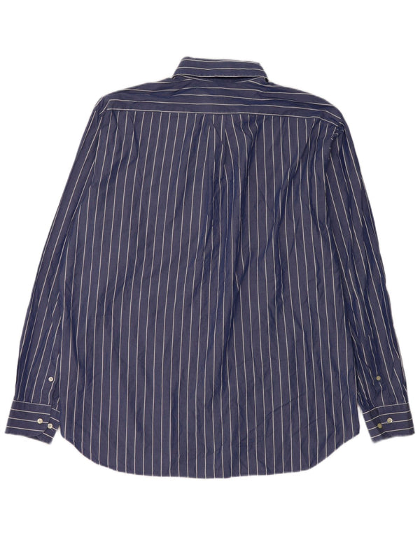 Brooksfield Mens Shirt Size 43 Large Blue Striped