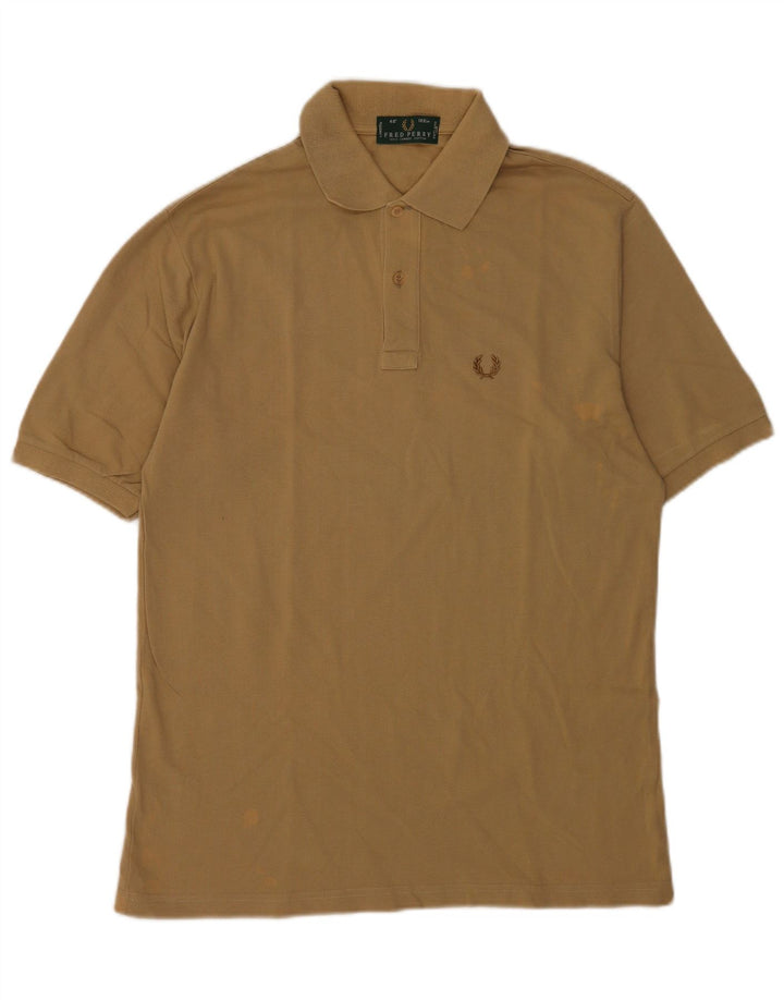 Fred Perry Mens Polo Shirt Large Khaki Cotton