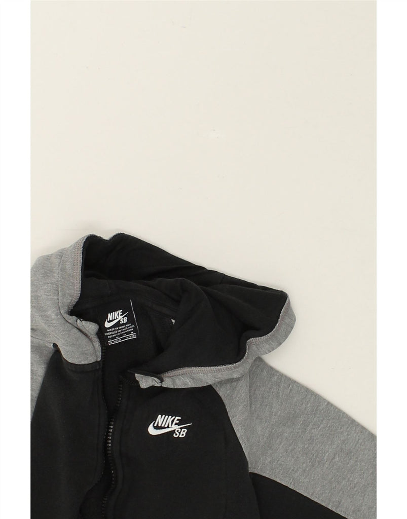 NIKE Boys Graphic Zip Hoodie Sweater 5-6 Years Medium  Black Colourblock | Vintage Nike | Thrift | Second-Hand Nike | Used Clothing | Messina Hembry 