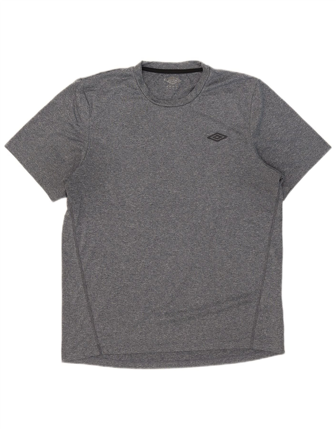 Umbro Mens T-Shirt Top Medium Grey Flecked Polyester